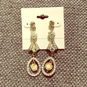 Crystal chandelier earrings.